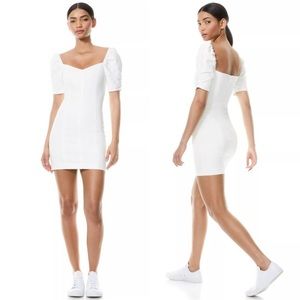 Alice and Olive Mimi Puff Sleeve Denim Mini Dress size 0